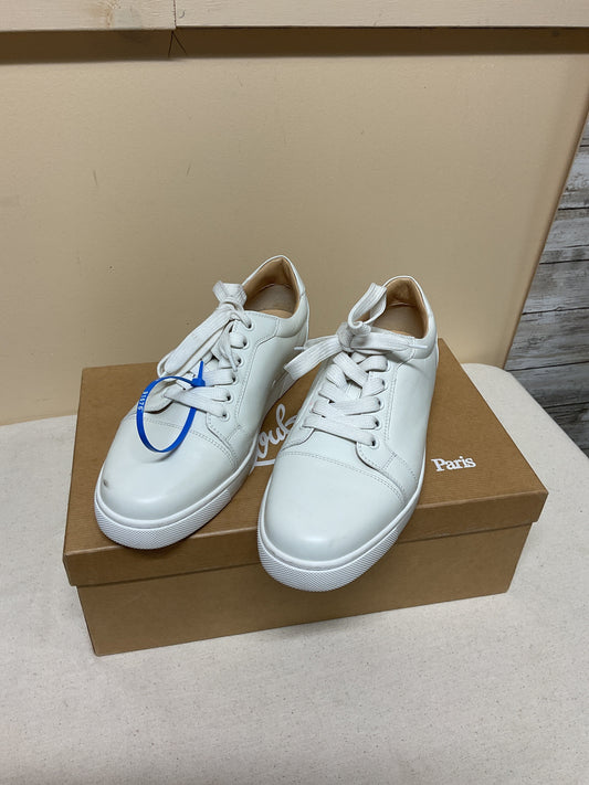 Shoes Luxury Designer By Christian Louboutin In White, Size:9
