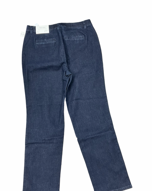 Jeans Straight By Christopher And Banks In Blue Denim, Size:10
