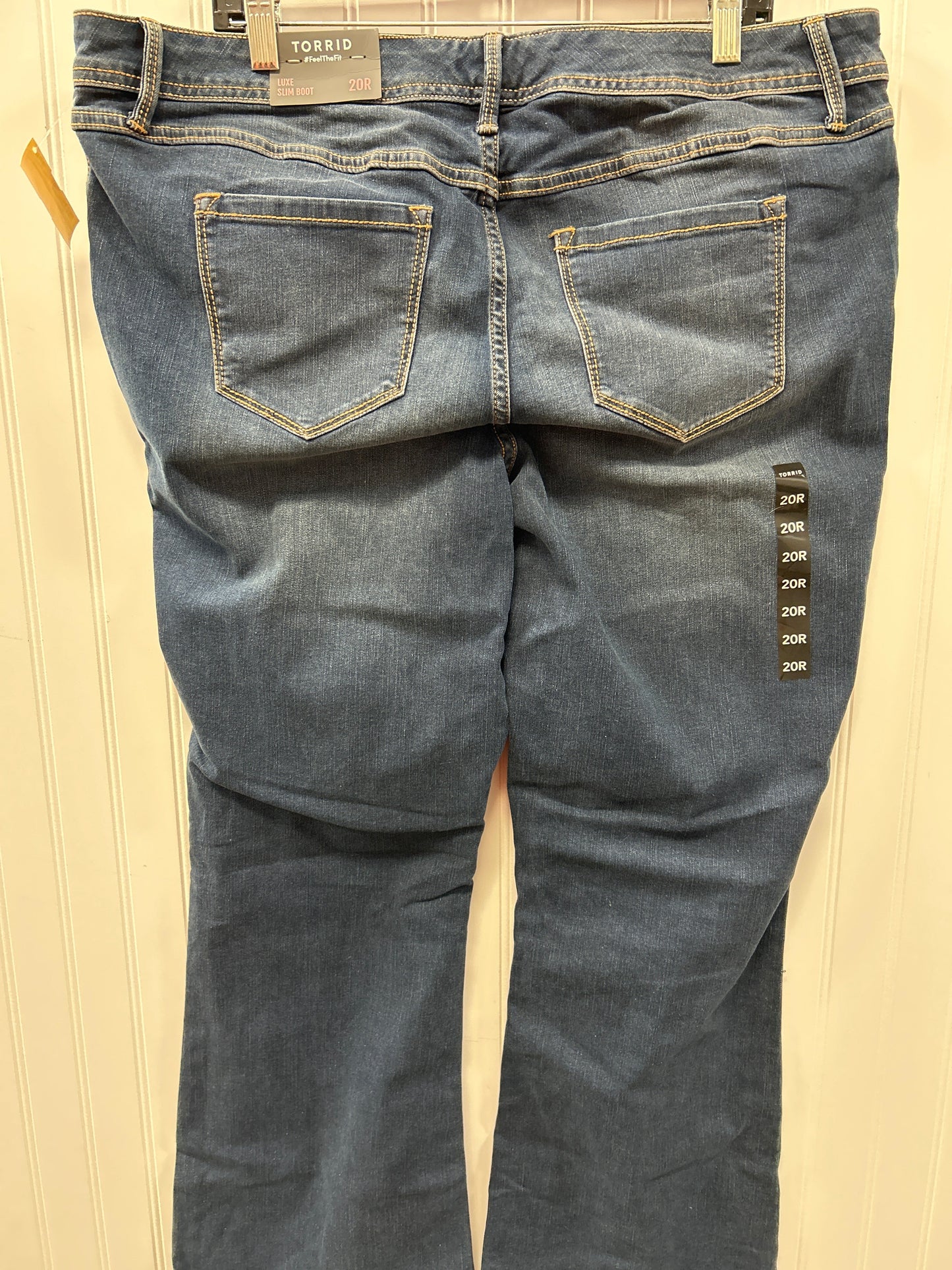 Jeans Boot Cut By Torrid In Blue Denim, Size:20