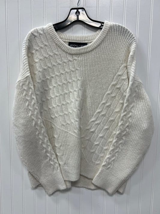 Sweater By Kendall + Kylie In White, Size:L