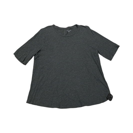 Top Ss Designer By Eileen Fisher In Grey, Size:L