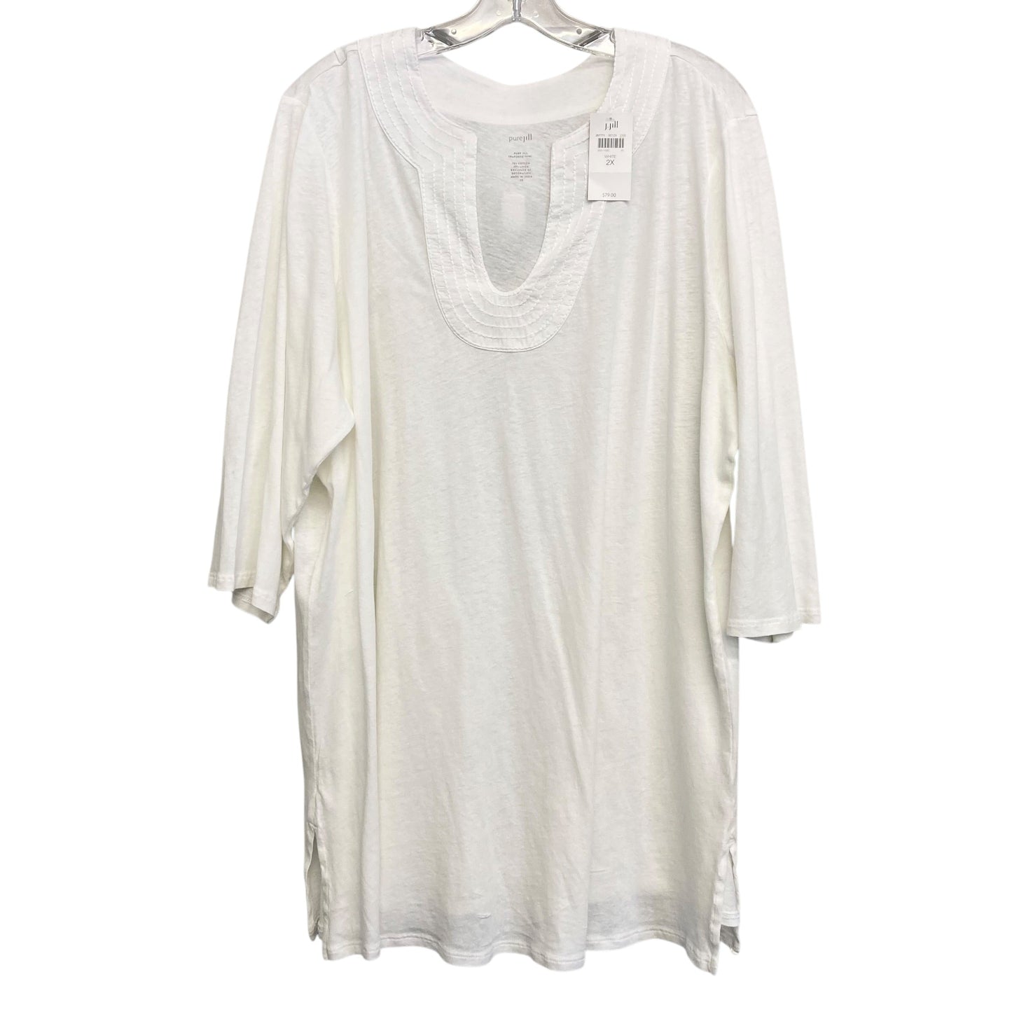 Top Ss By J. Jill In White, Size:2X