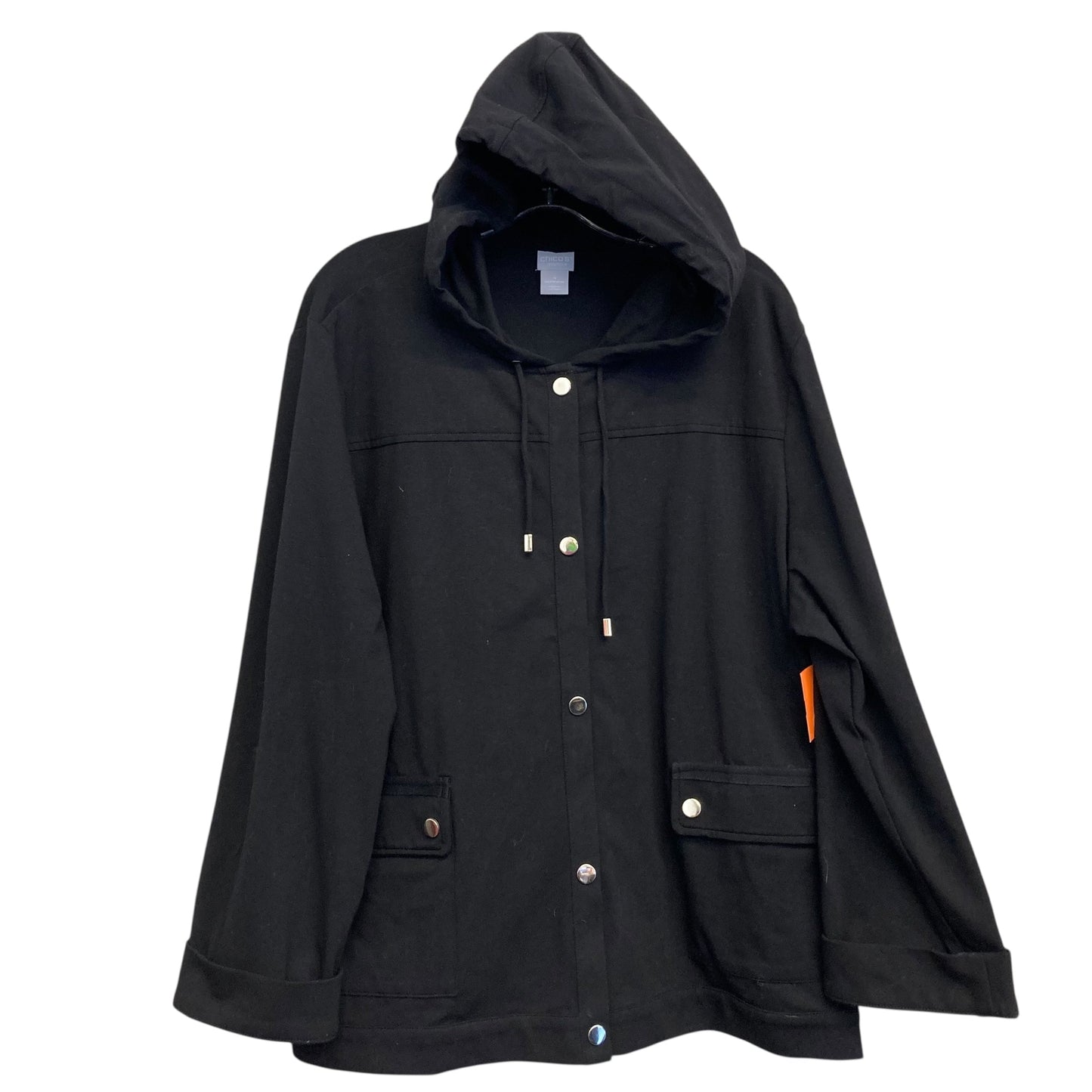 Top 3/4 Sleeve By Chicos In Black, Size:1X