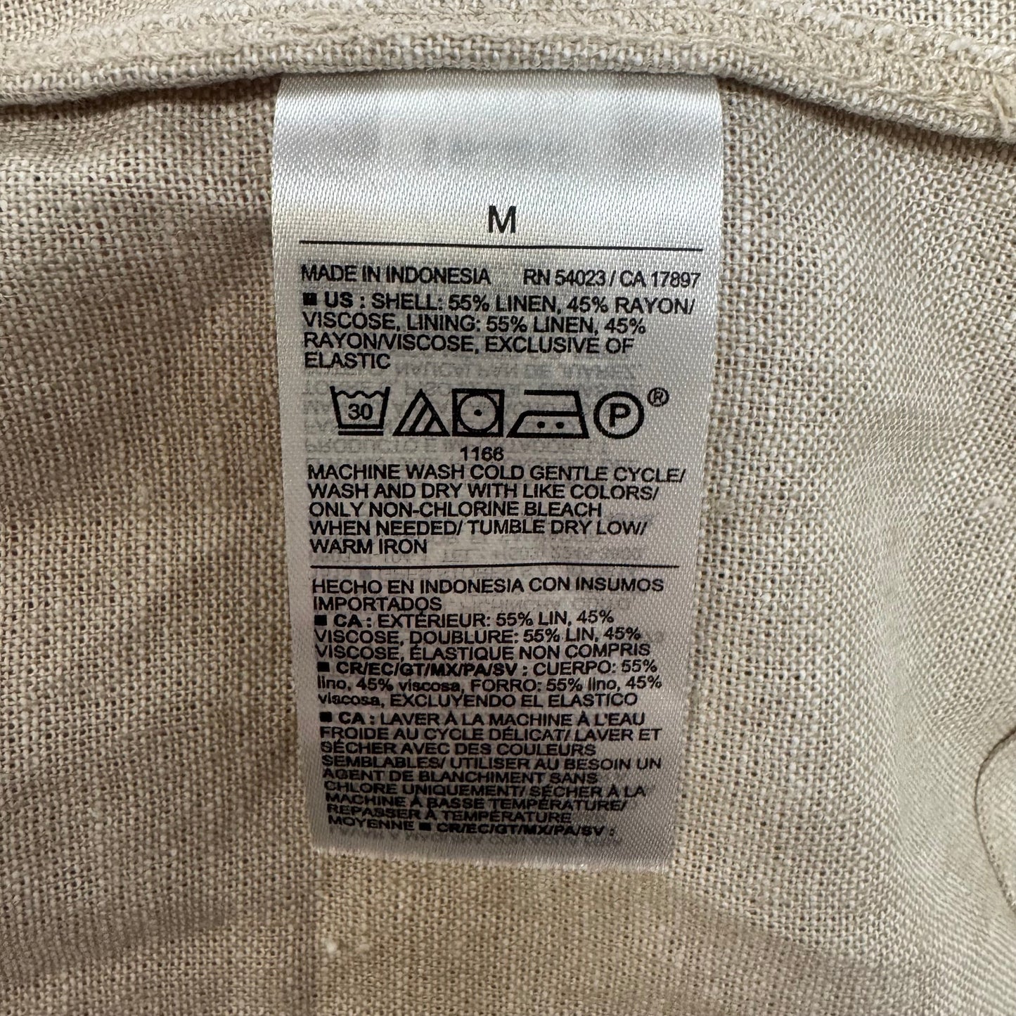 Linen Blend Dress Casual Maxi By Old Navy In Cream, Size: M