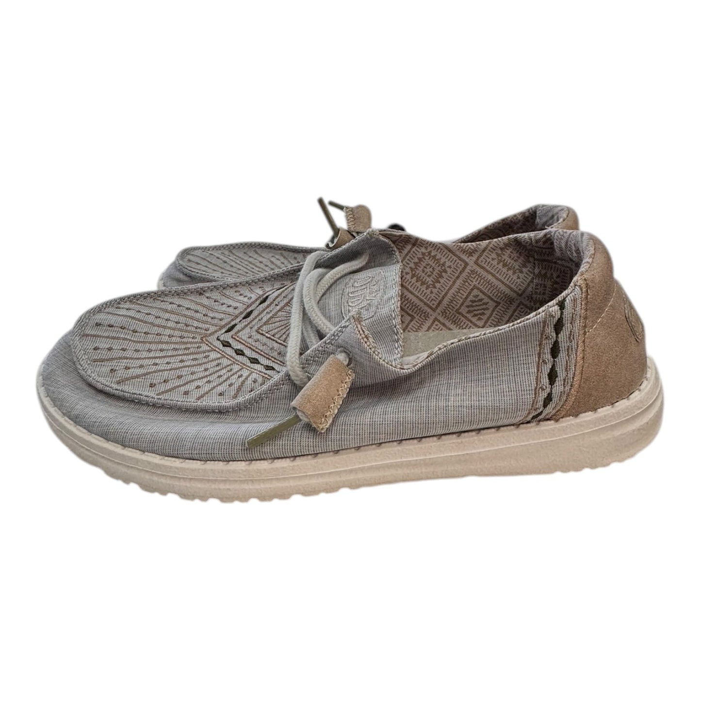 Shoes Flats By Hey Dude In Grey, Size:6