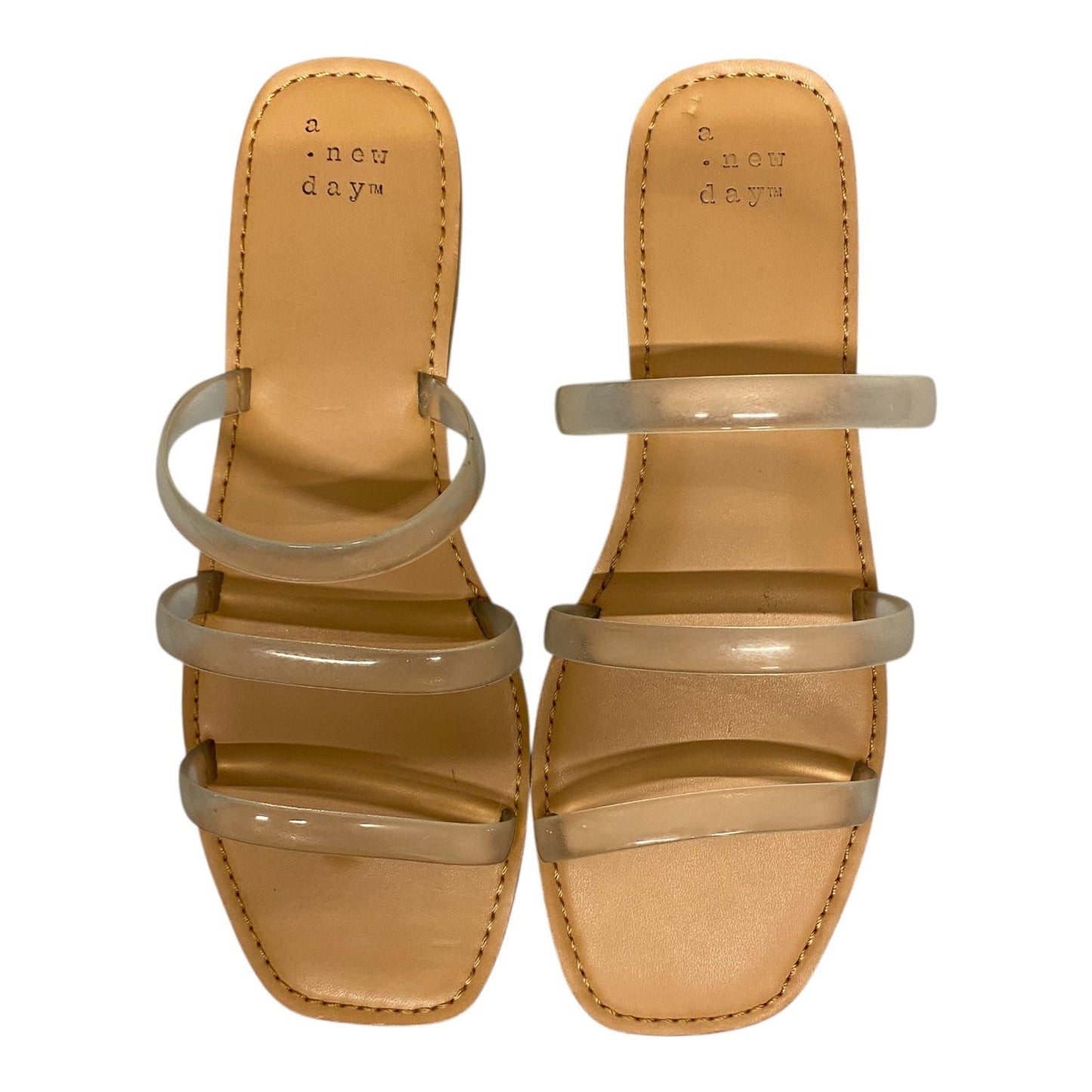 Sandals Flats By A New Day In Clear, Size:7.5