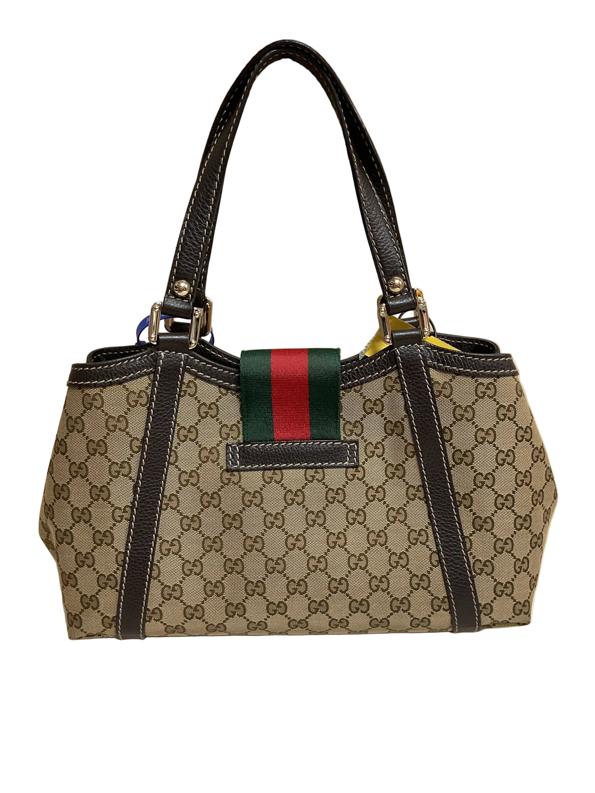 Handbag Luxury Designer By Gucci In Brown, Size:Medium