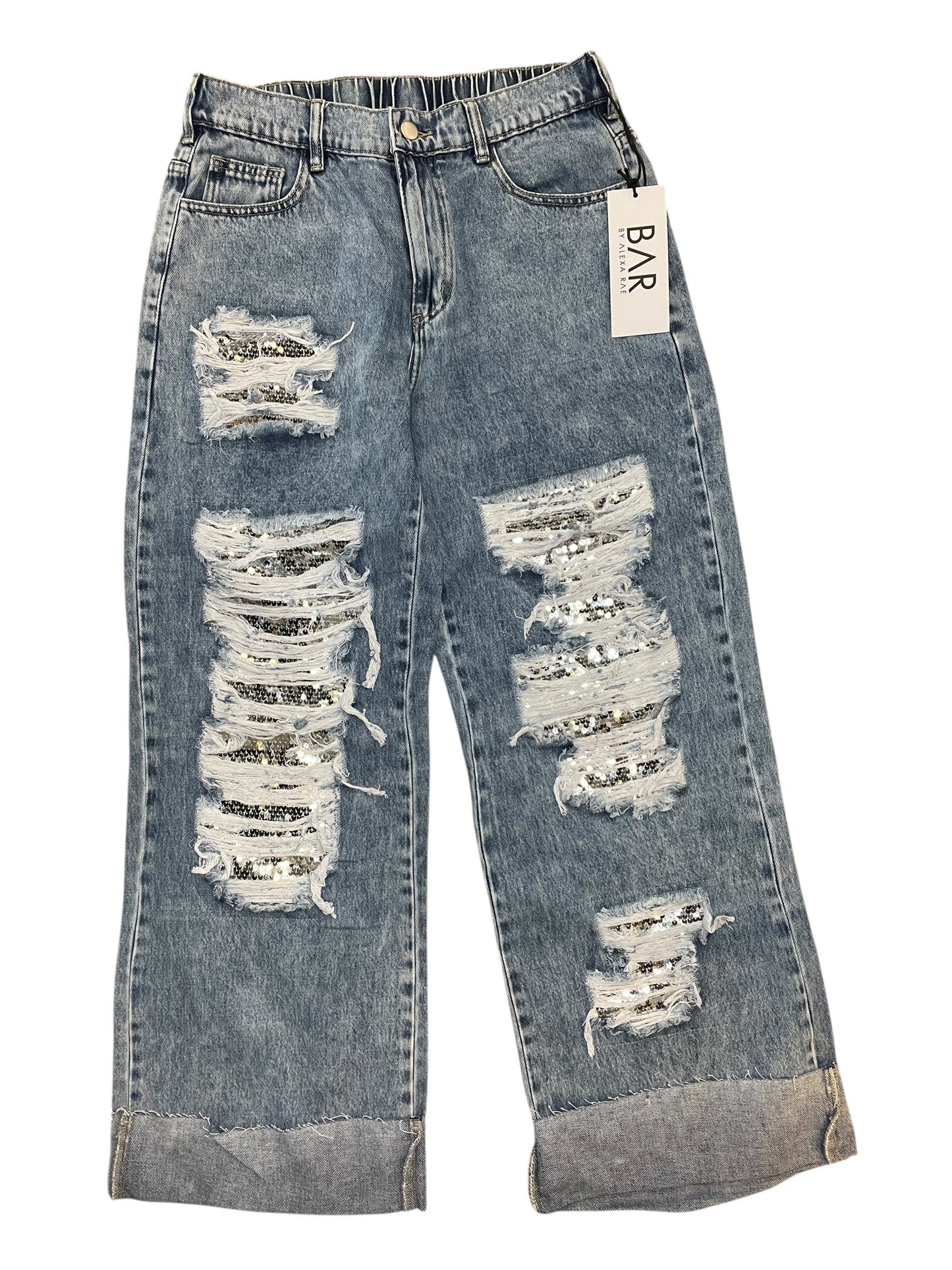 Jeans Wide Leg By Clothes Mentor In Blue Denim, Size:8
