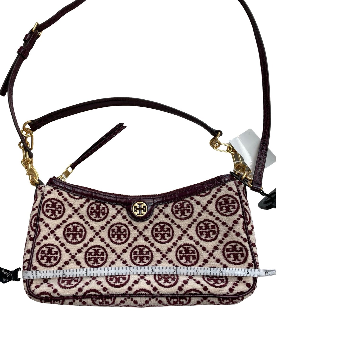 Handbag Designer By Tory Burch In Red & White, Size:Small