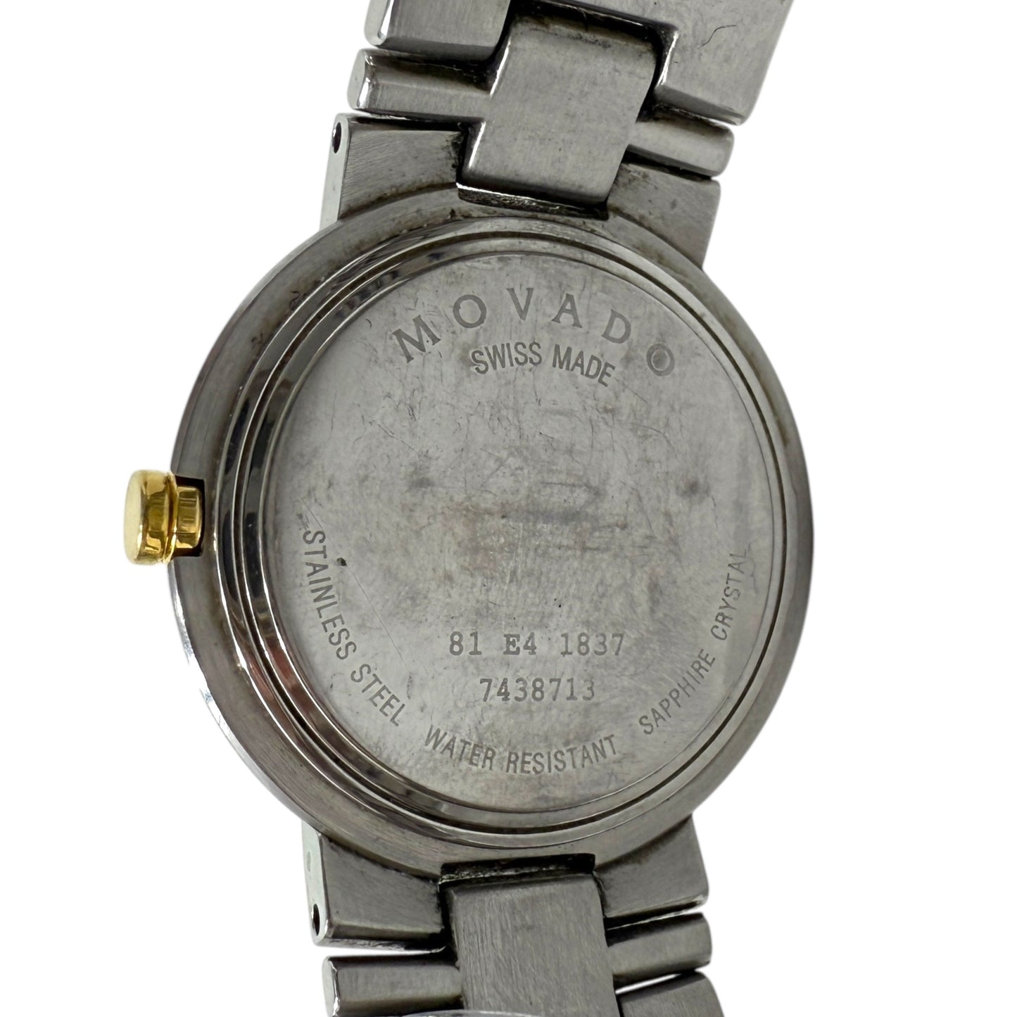 Black Museum Dial Two-Tone Watch (81 E4 1837) By Movado