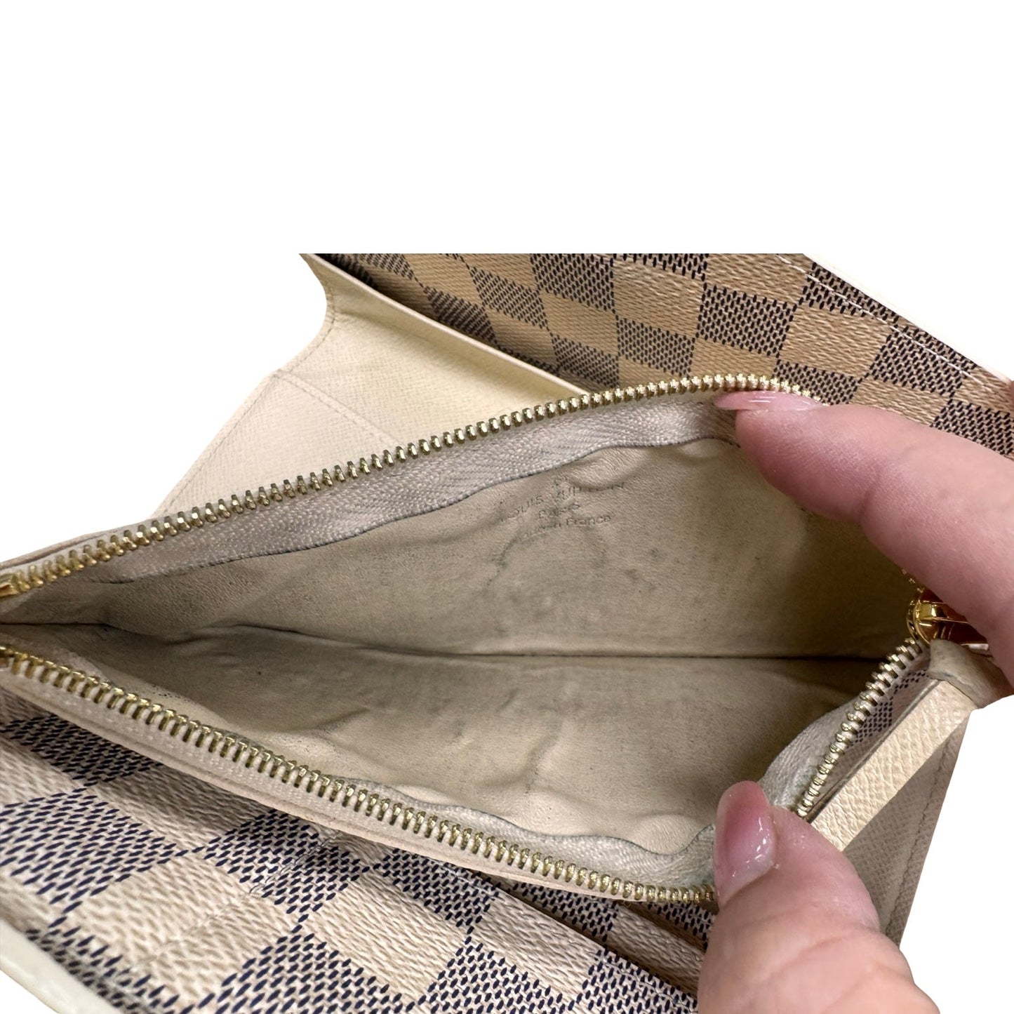 Wallet Luxury Designer By Louis Vuitton In Checkered Pattern, Size:Large