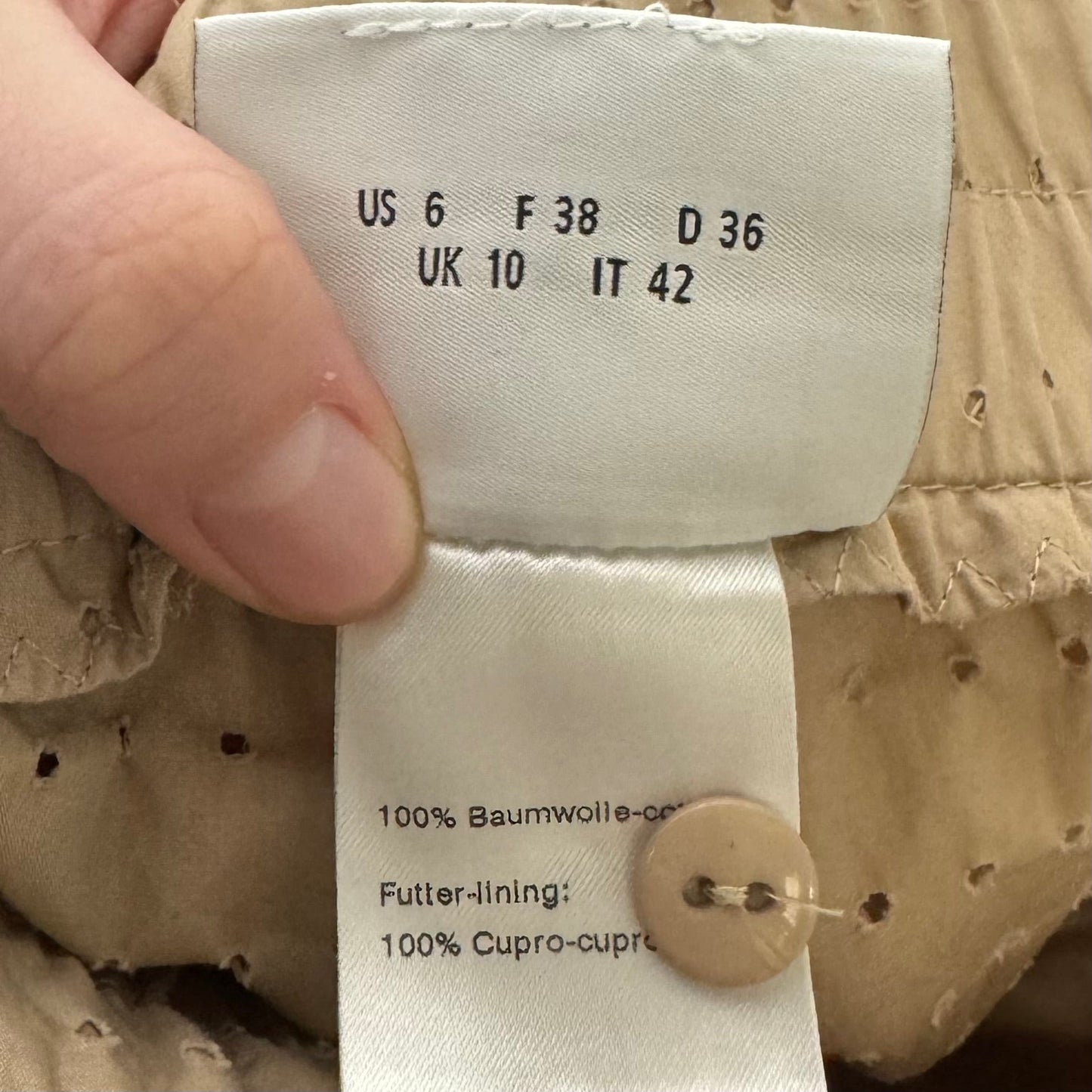 Farell Wide Cuff Crop Pants By Akris In Tan, Size: 6