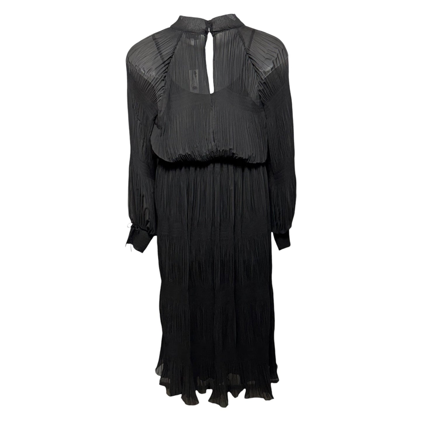 Mock Neck Plisse Dress By Gibson And Latimer In Black, Size: L