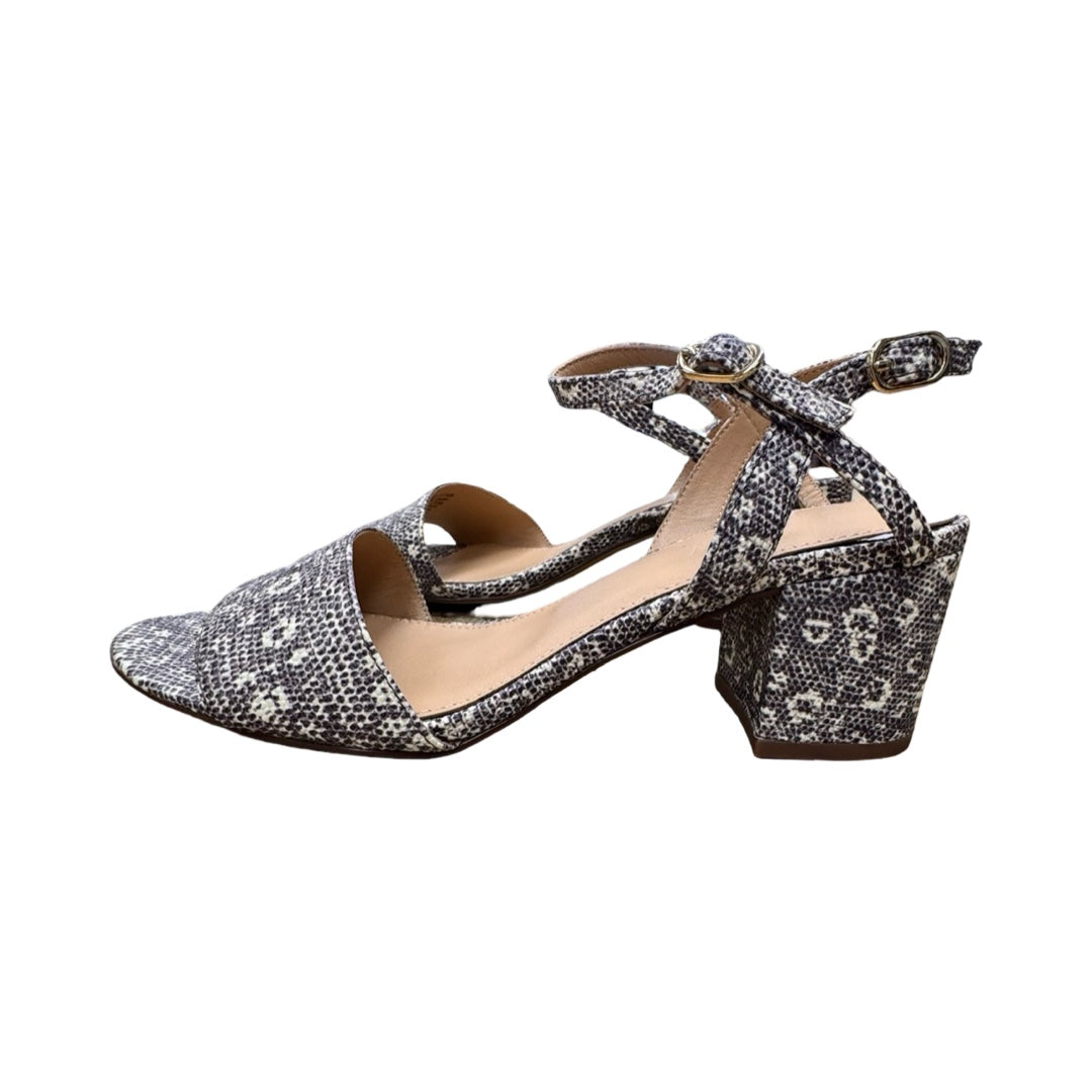 Sandals Heels Block By J. Crew In Multi, Size:6