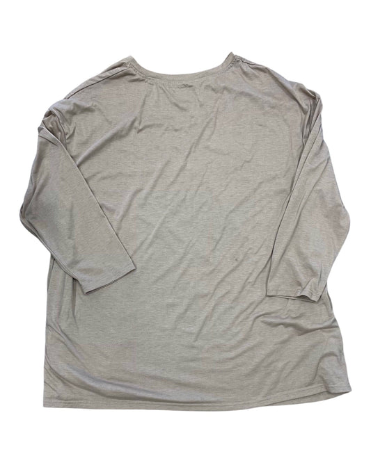 Top 3/4 Sleeve By Shein In Tan, Size:3X
