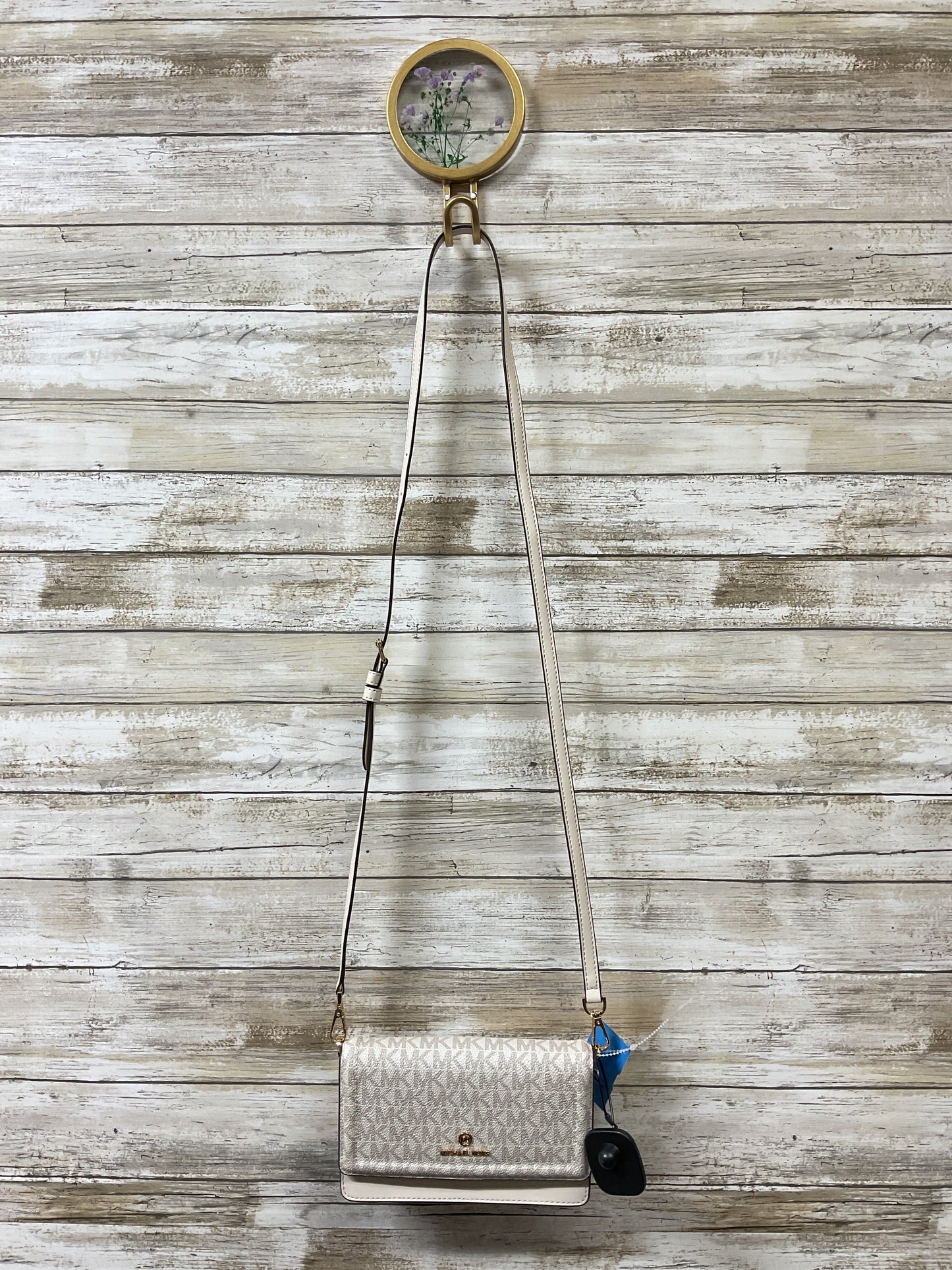 Crossbody Designer By Michael Kors In White, Size:Small