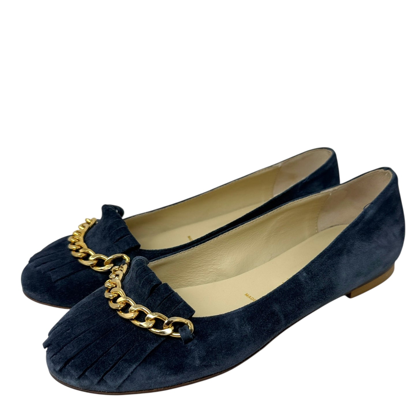 Kiltie & Chain Smoking Slippers By Skylar Blake In Navy, Size: 7.5