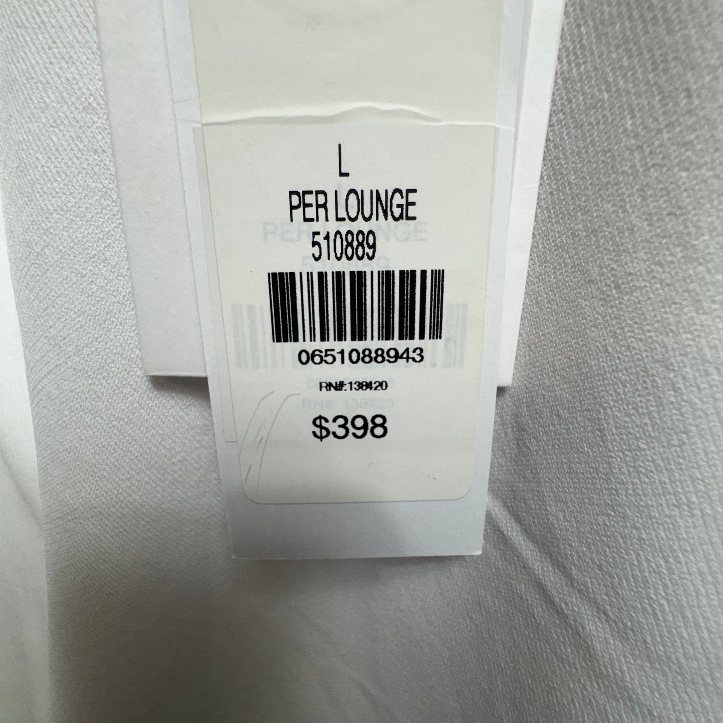 Top Long Sleeve By Per Se In White, Size: L