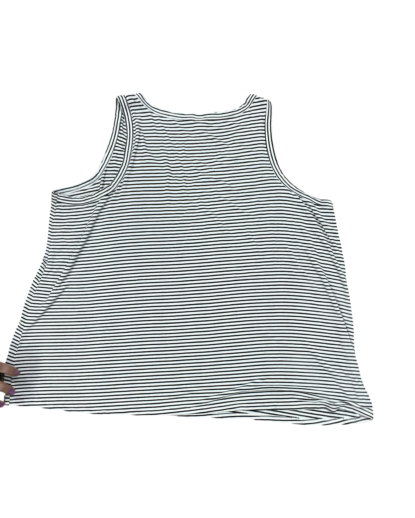 Top Sleeveless By Old Navy In Black & White, Size:1X