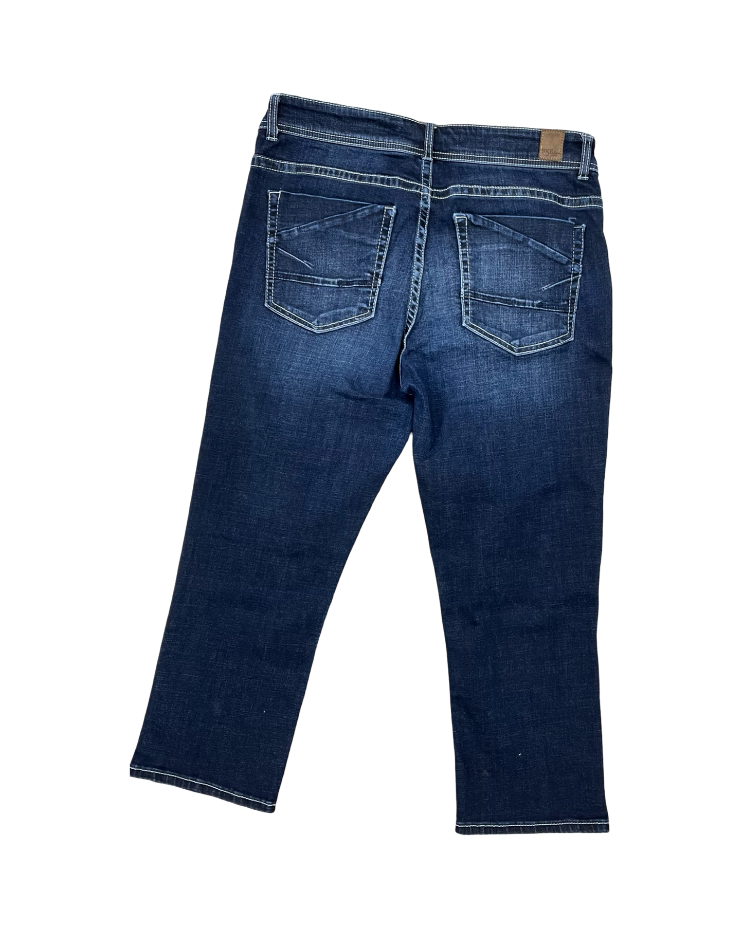 Jeans Cropped By Bke In Blue Denim, Size:12