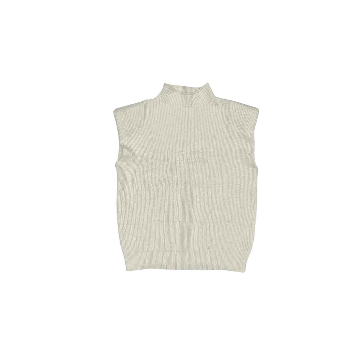 Vest Sweater By Clothes Mentor In Cream, Size:L