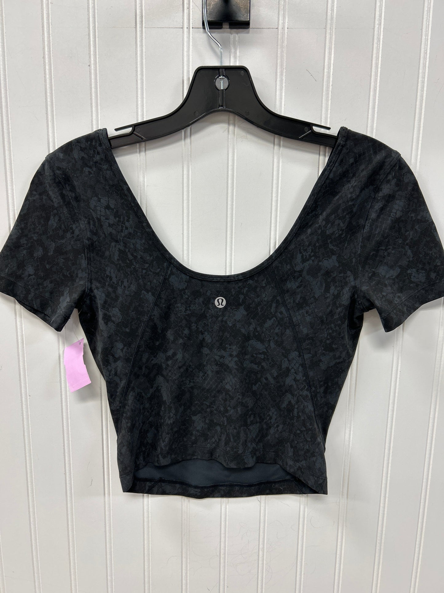 Athletic Top Ss By Lululemon In Black, Size:S