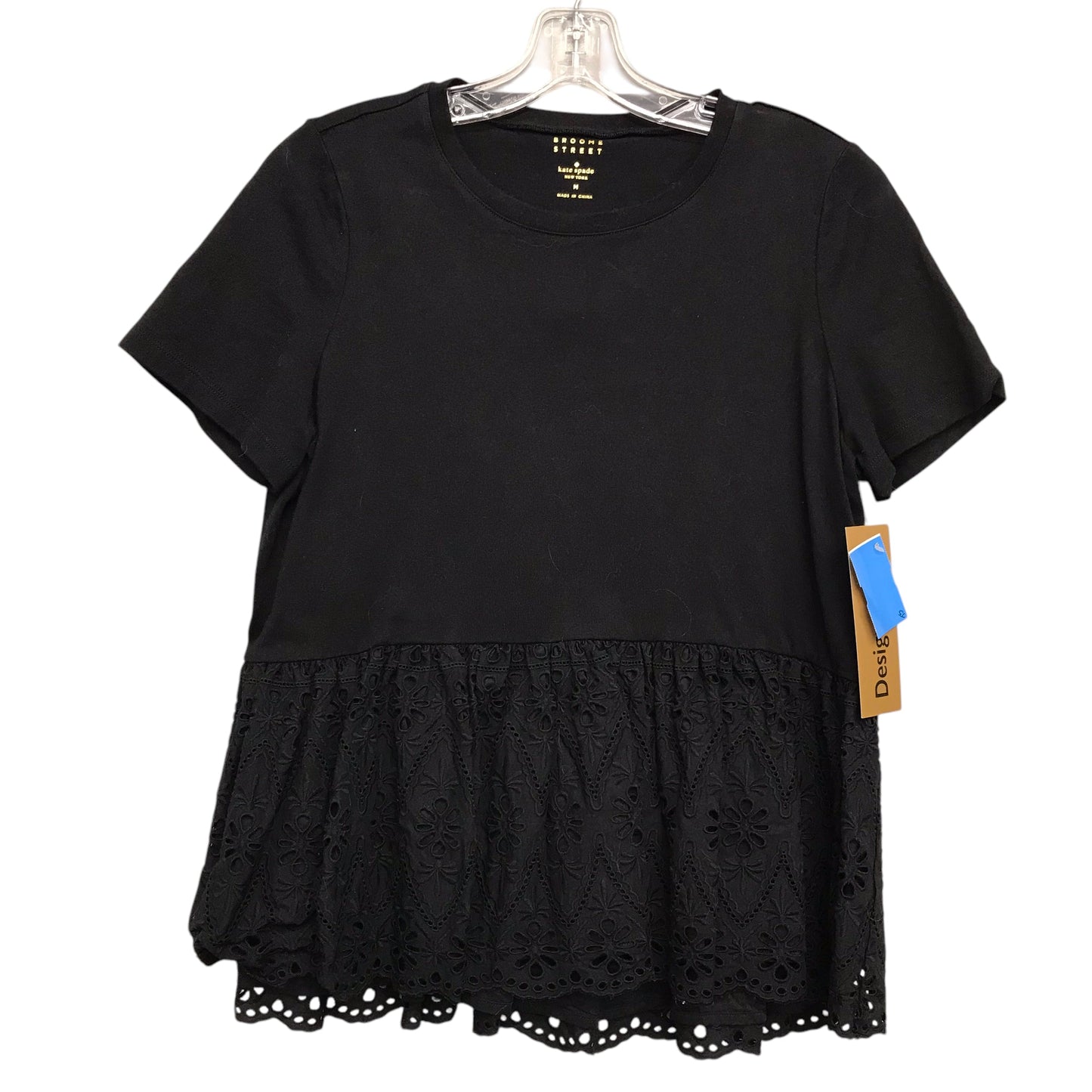 Top Ss Designer By Kate Spade In Black, Size:M