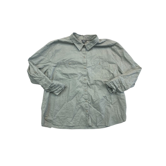 Top Ls By Eddie Bauer In Green, Size:2X