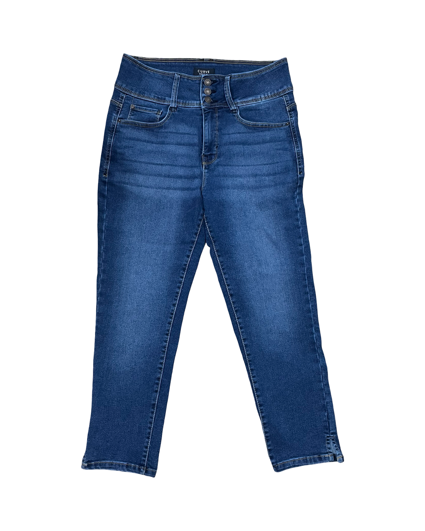 Jeans Skinny By Curve Appeal In Blue Denim, Size:10