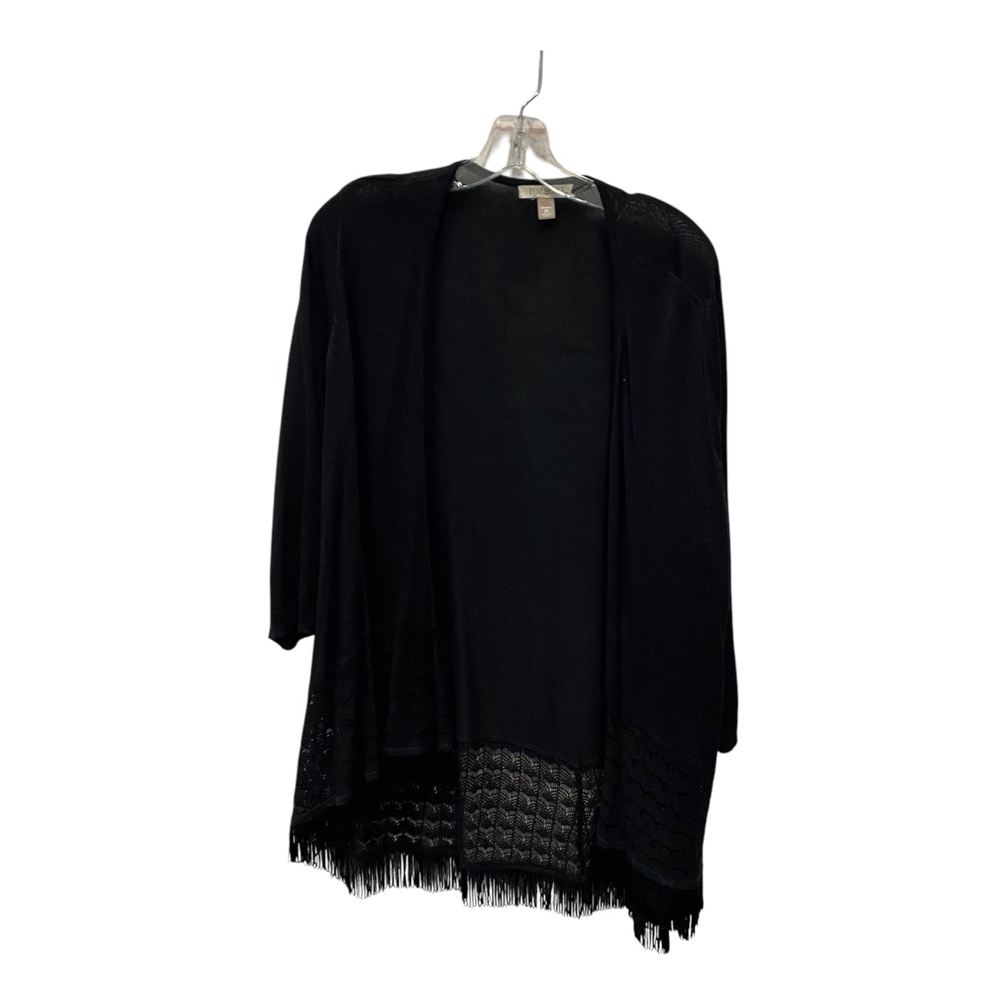 Cardigan By Roz And Ali In Black, Size:2X