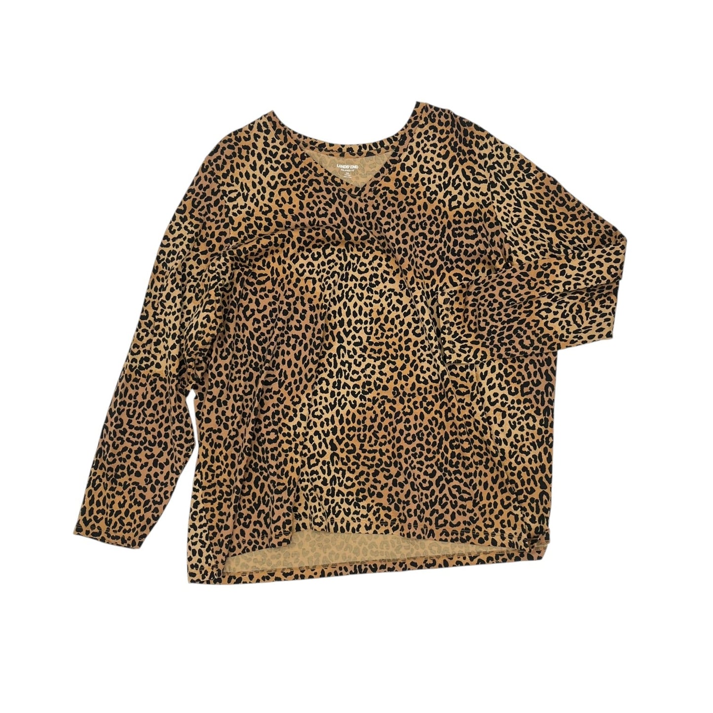 Top Ls By Lands End In Leopard Print, Size:3X