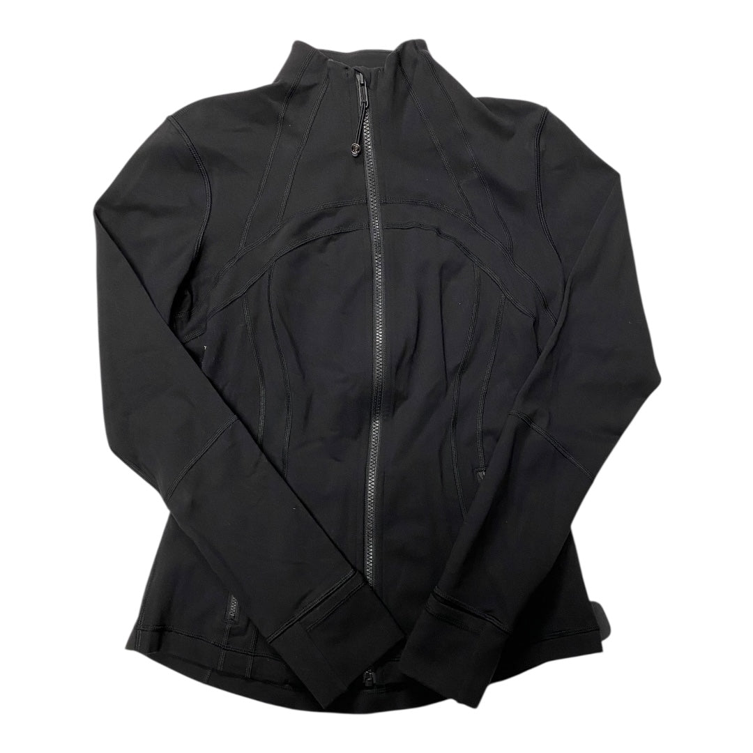 Athletic Jacket By Lululemon In Black, Size:8