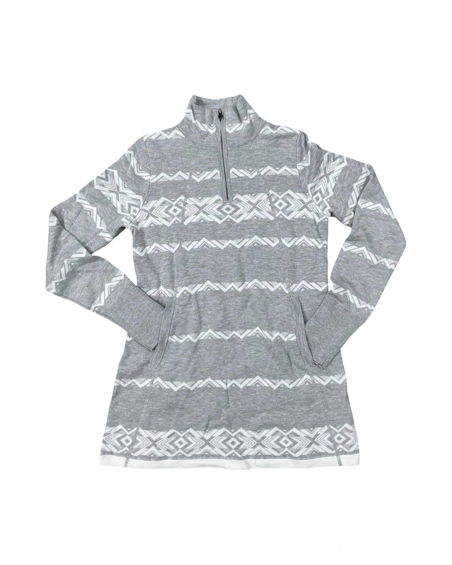 Sweater By Clothes Mentor In Grey & White, Size:S