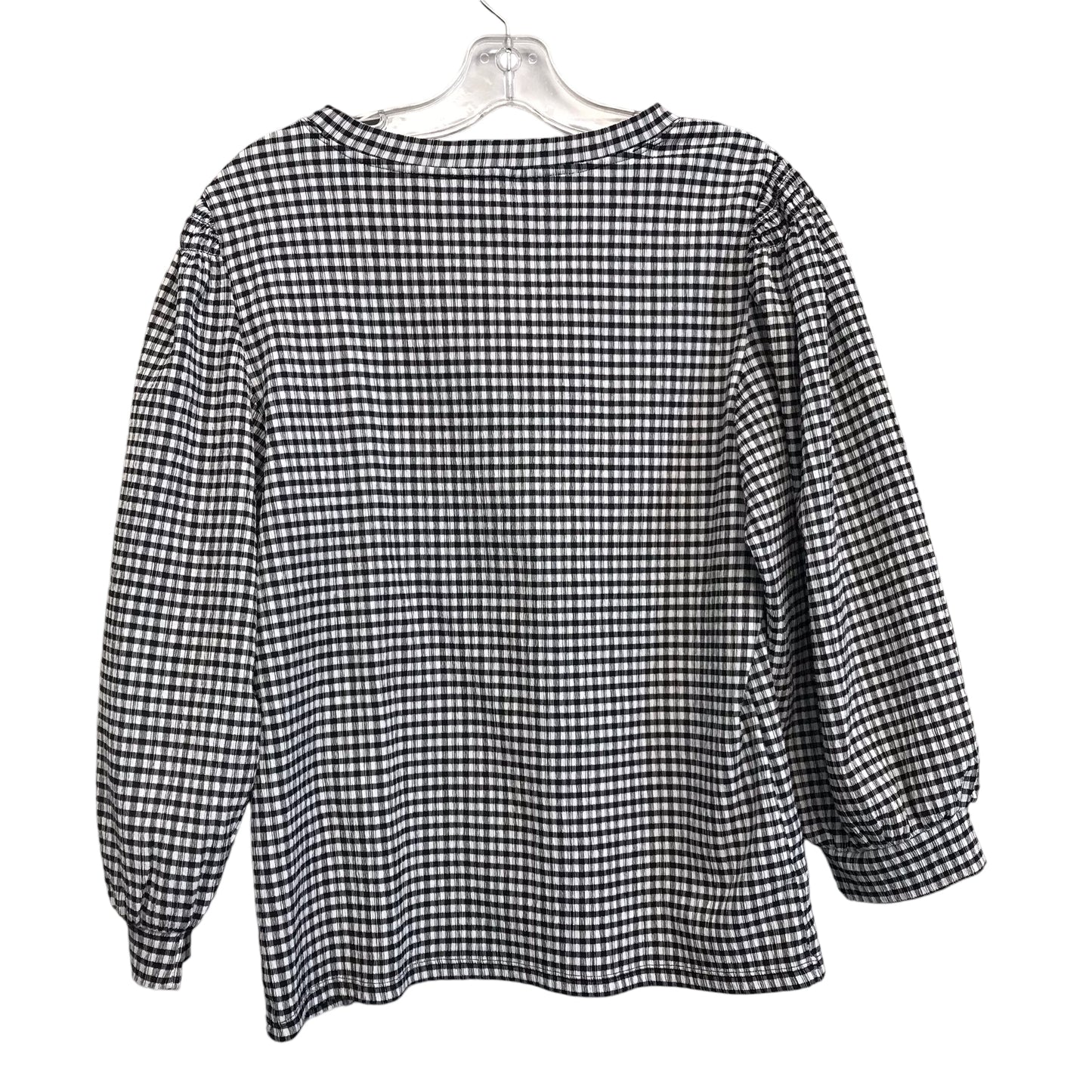 Top Ls By Ann Taylor In Checkered Pattern, Size:S