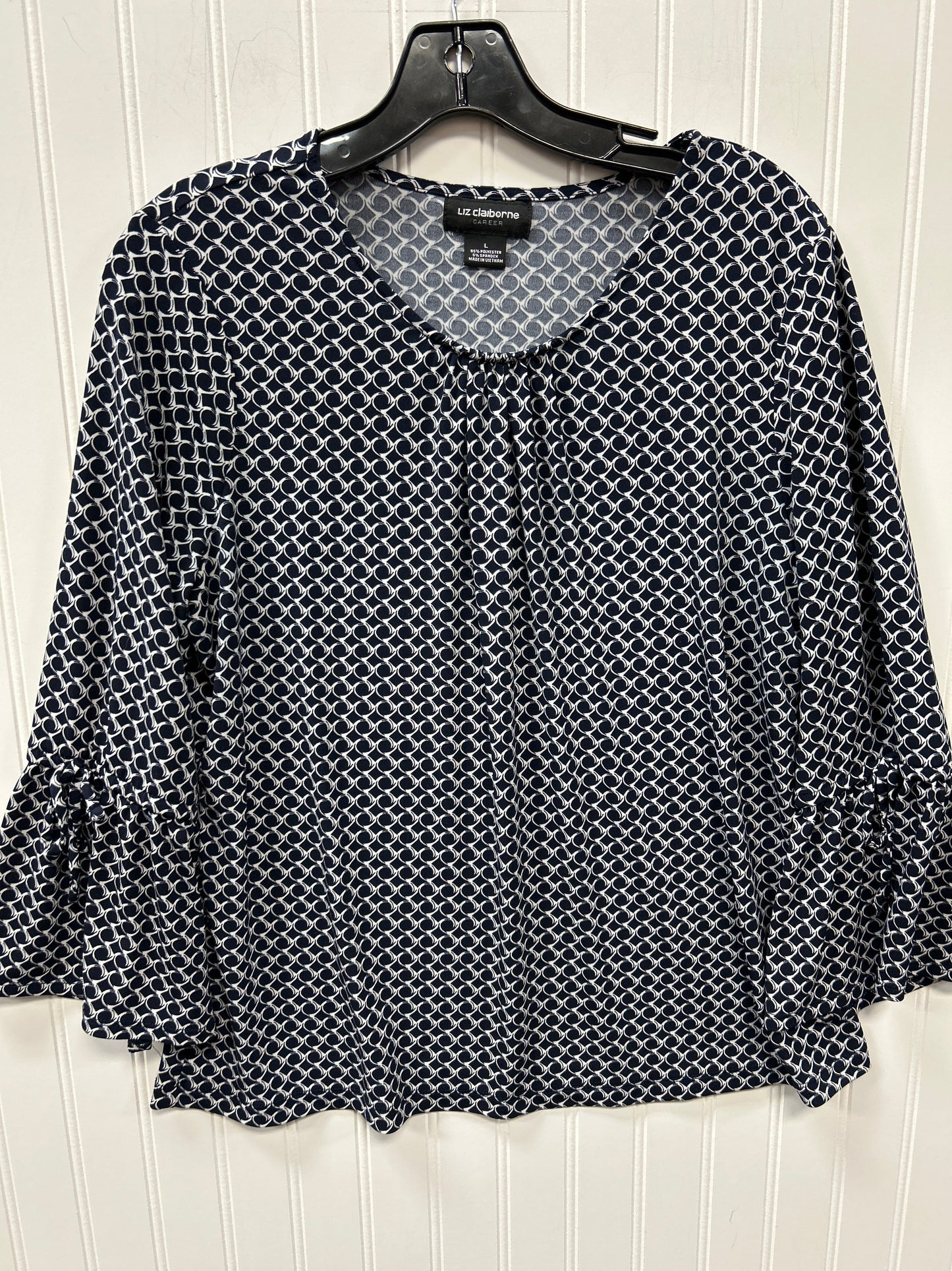 Top Ls By Liz Claiborne In Blue, Size:L
