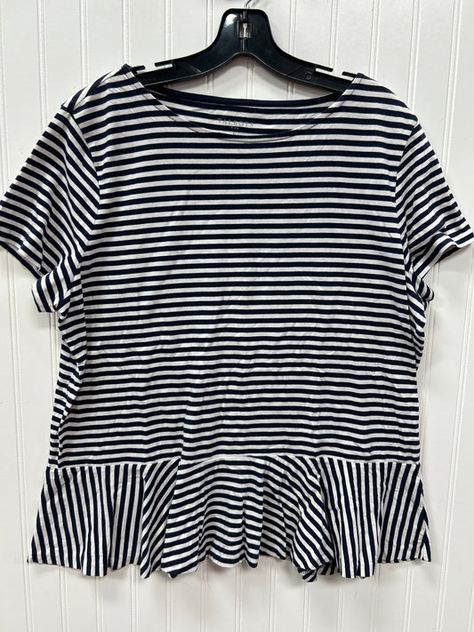 Top Ss By Talbots In Blue & White, Size:Xl