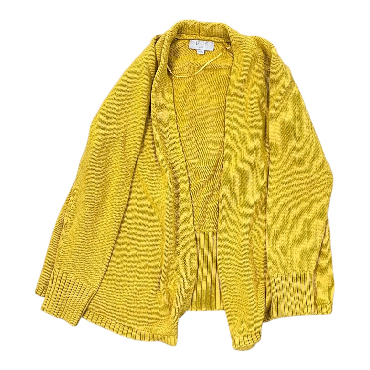 Sweater Cardigan By Loft In Yellow, Size:Mp