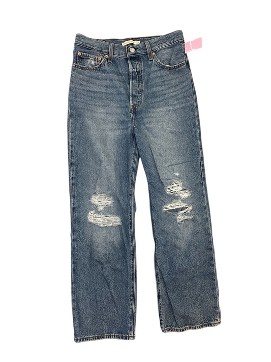 Jeans Straight By Levis In Blue Denim, Size:6