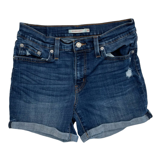 Shorts By Levis In Blue Denim, Size:6