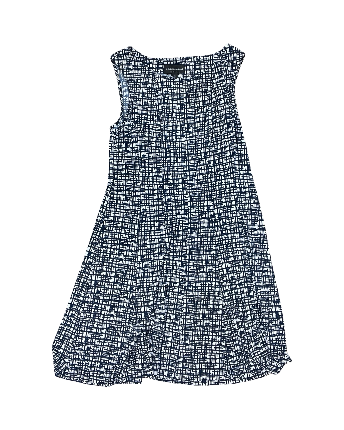 Dress Work By Connected Apparel In Blue & White, Size:Xl
