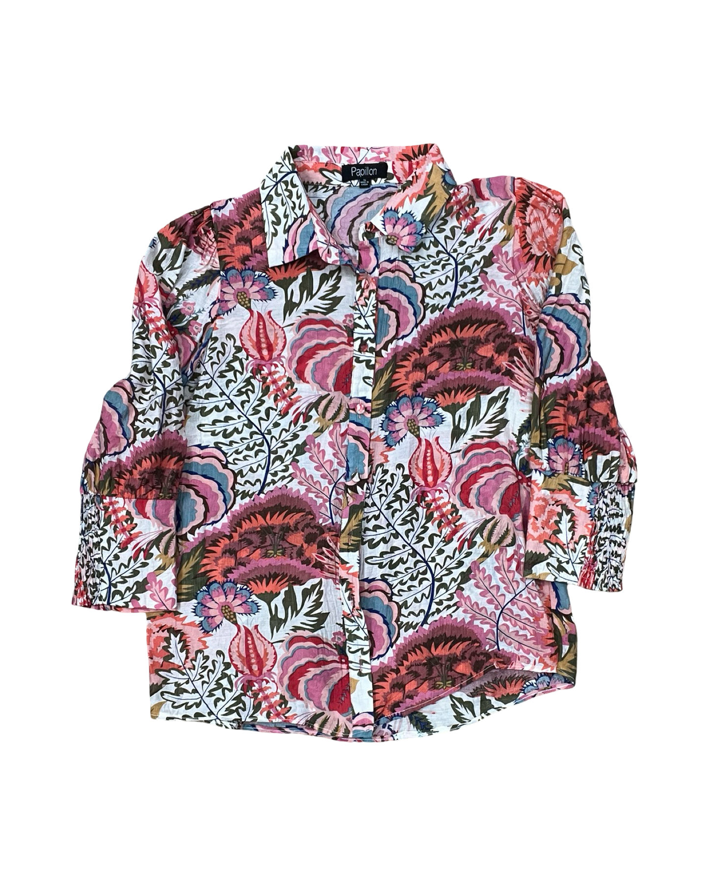 Blouse Ls By Papillion In Multi, Size:S