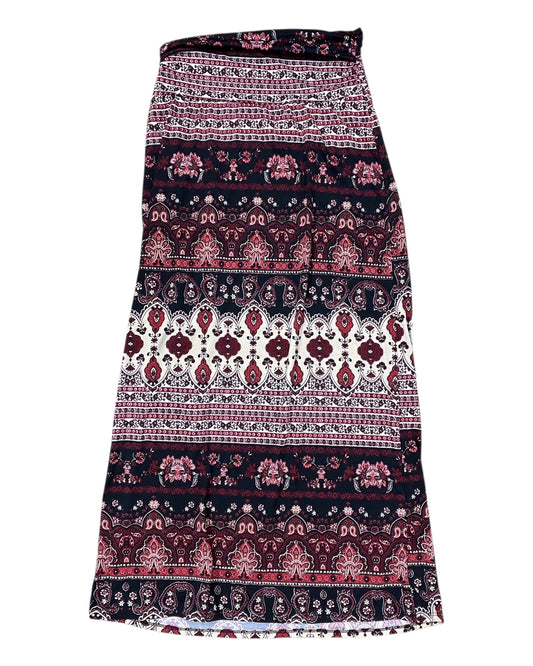 Skirt Maxi By Ab Studio In Black & Red, Size:M