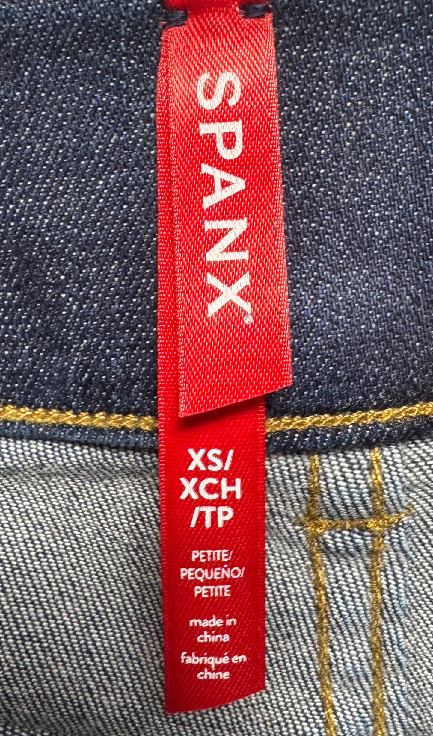 Jeans Flared By Spanx In Blue Denim, Size: Xs