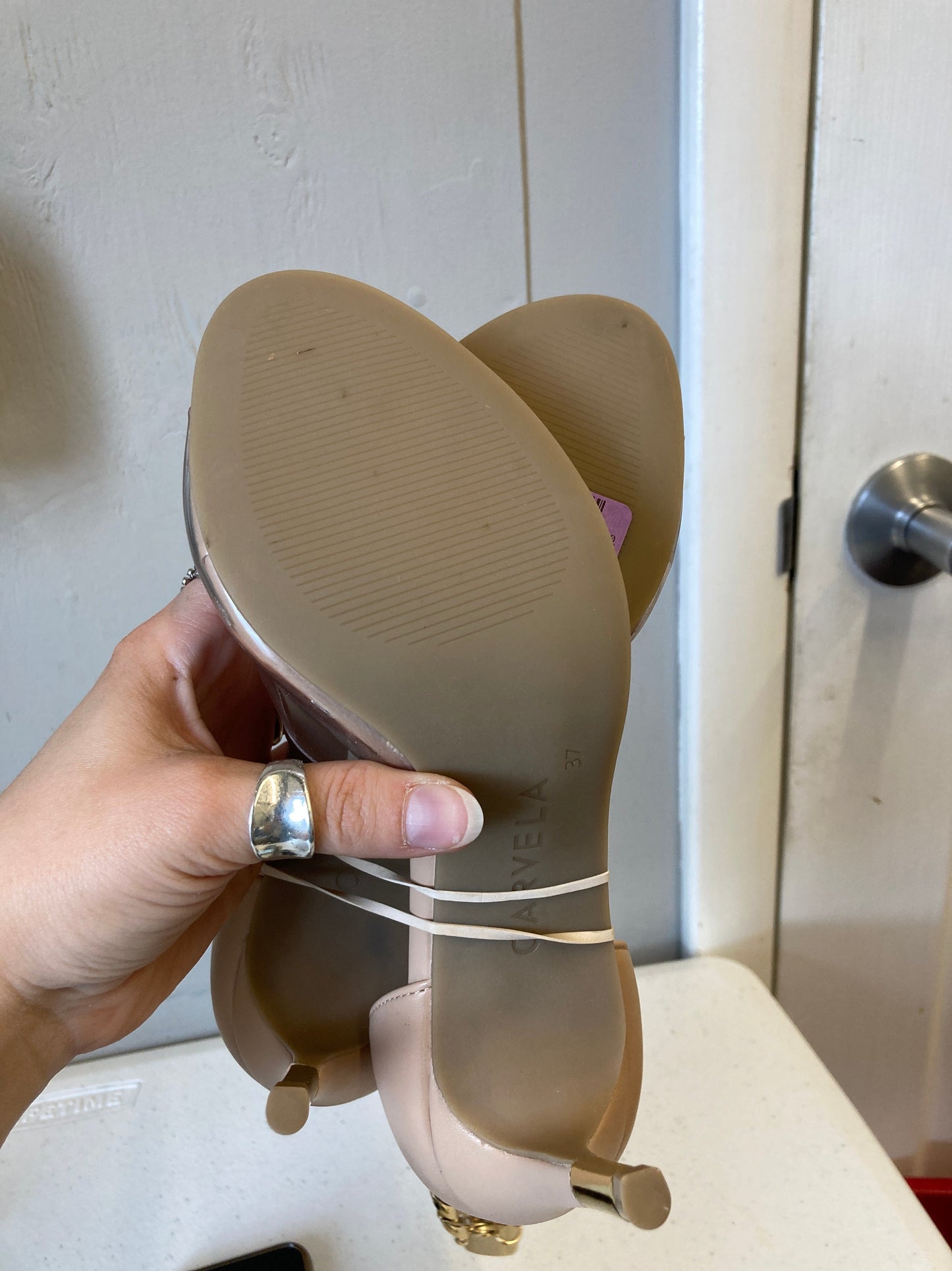 Shoes Heels Stiletto By Carvela In Tan, Size:6.5