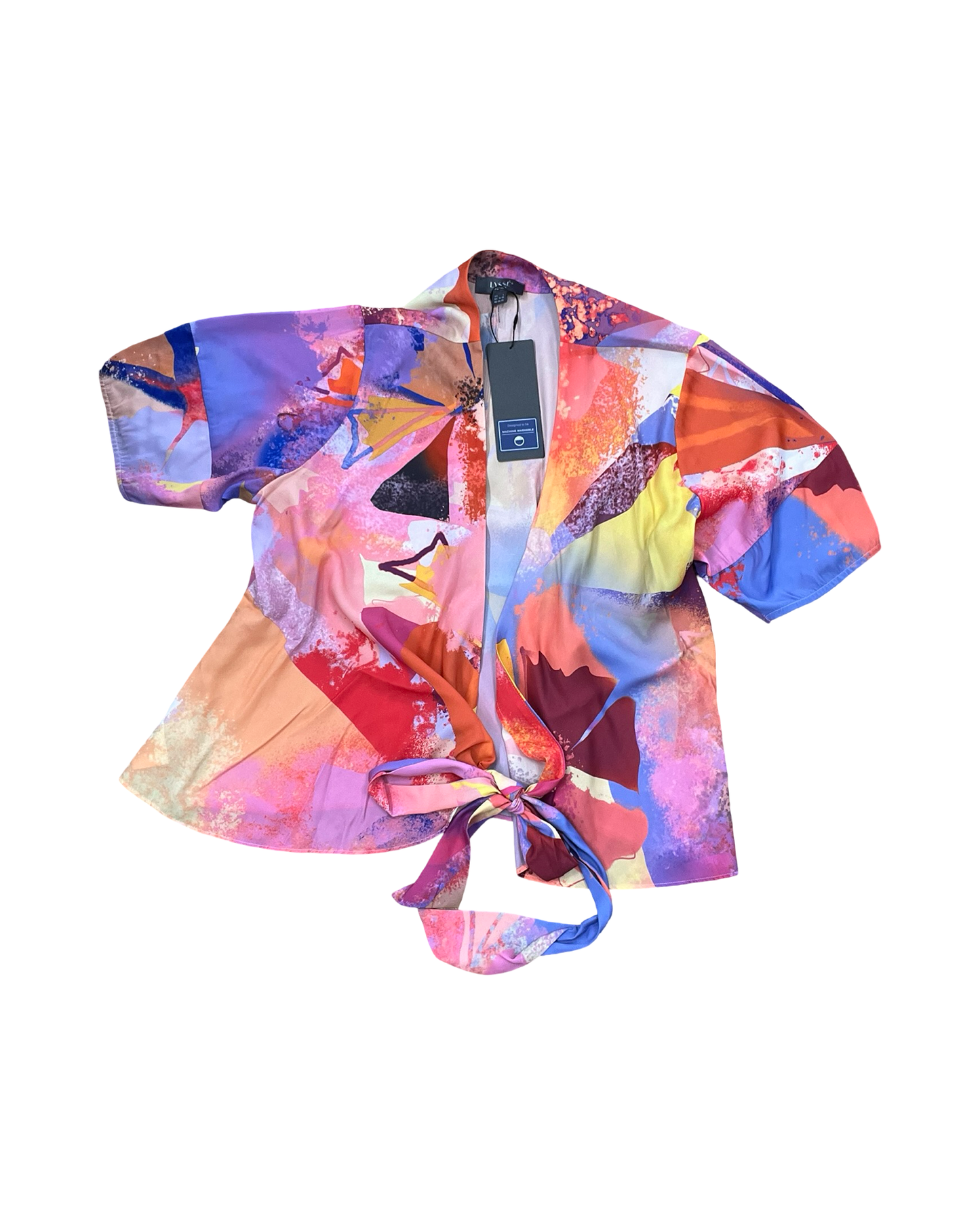 Top Ss By Lysse In Orange & Pink, Size:L