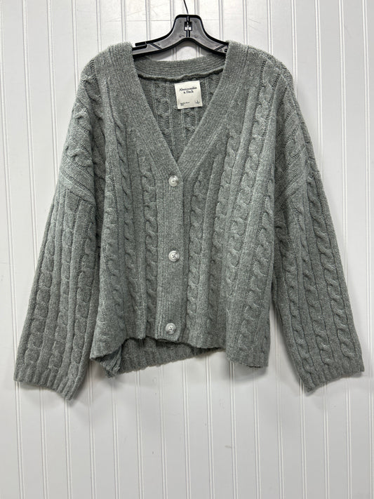 Sweater Cardigan By Abercrombie And Fitch In Grey, Size:L
