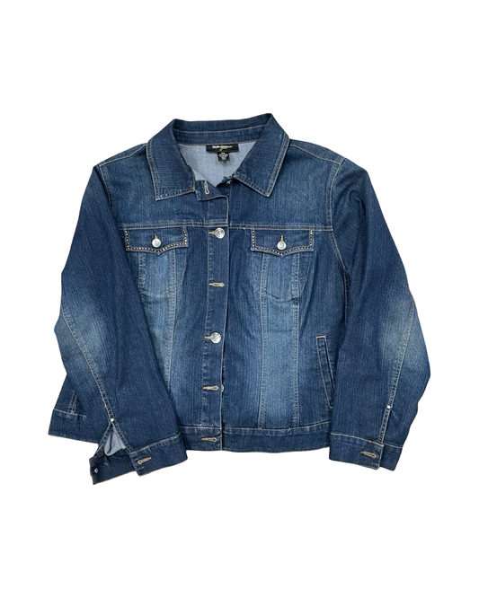 Jacket Denim By Style And Company In Blue Denim, Size:1X