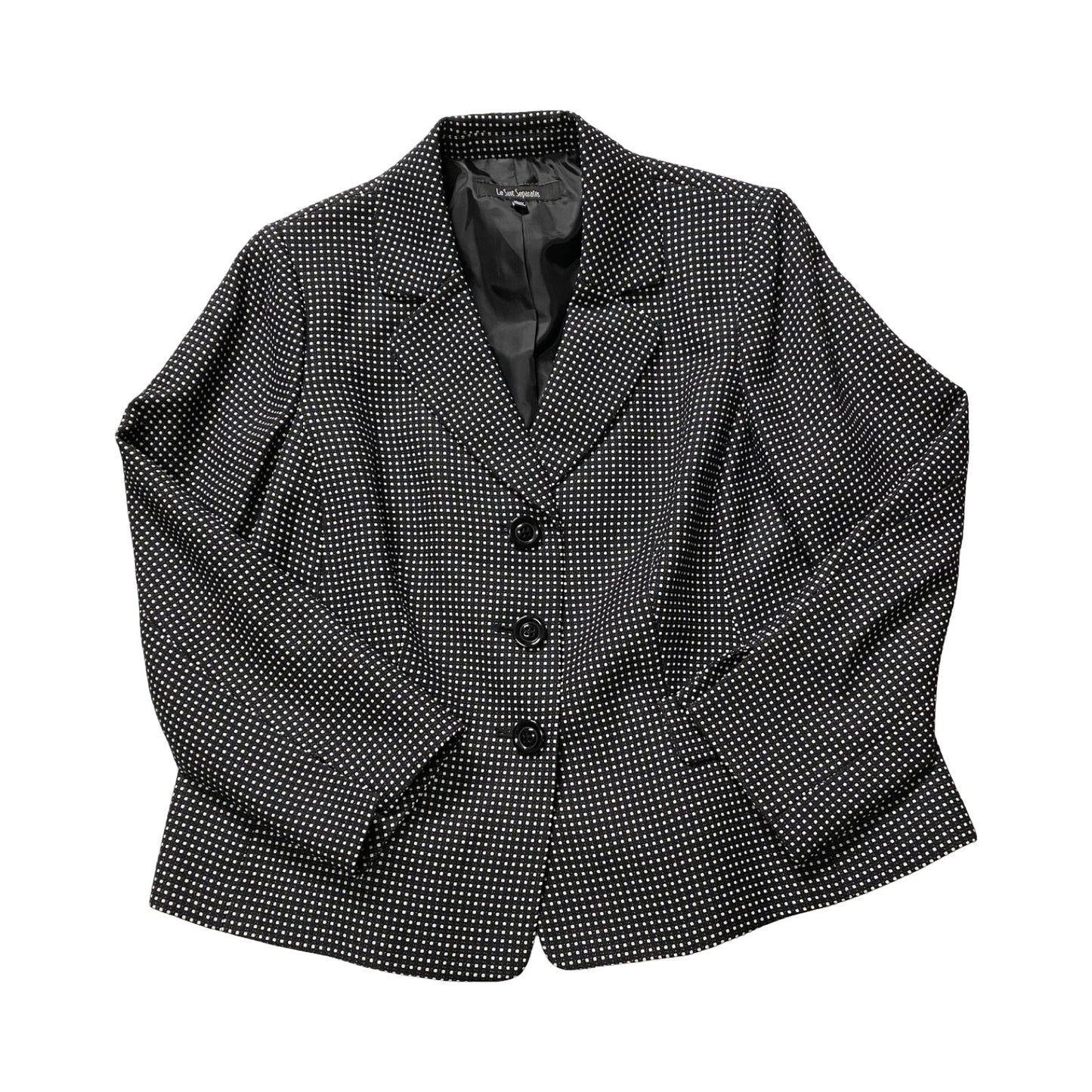 Blazer By Le Suit In Black & White, Size:16