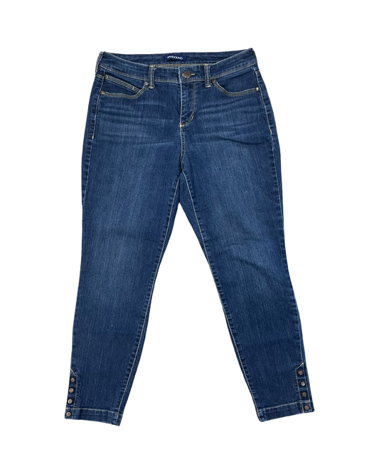 Jeans Cropped By Bandolino In Blue Denim, Size:4
