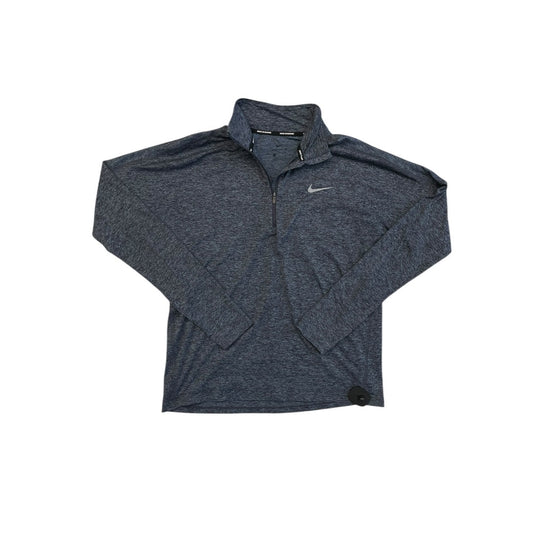 Athletic Top Ls Collar By Nike In Blue, Size:L